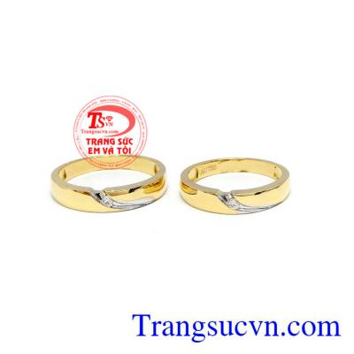 Nhẫn cưới tình yêu sâu sắc được thiết kế theo phong cách Hàn Quốc sang trọng, trẻ trung