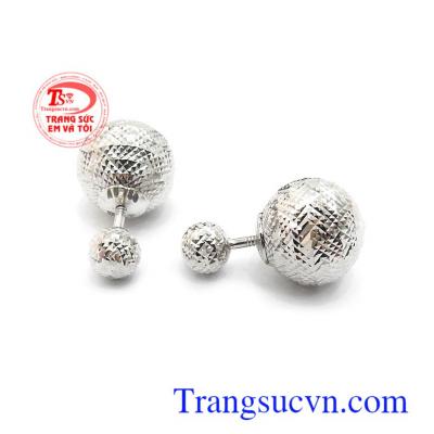 Hoa tai Dior 18k cá tính nhập khẩu nguyên chiếc Italy kiểu dáng độc đáo, đeo sang trọng, quý phái và đẳng cấp