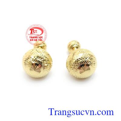 Hoa tai vàng tây thời trang quý phái