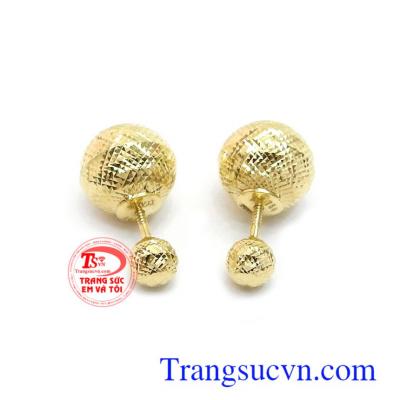 Hoa tai Dior nhập khẩu thời trang 18k, hoa tai nhập khẩu nguyên chiếc Italy kiểu dáng nhẹ nhàng, tinh tế và quý phái