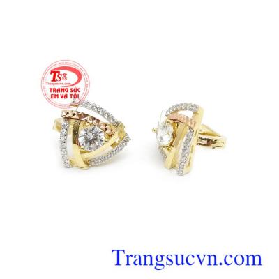 Hoa tai vàng tây đẳng cấp vàng 18k bền đẹp, chất lượng, đeo hợp thời trang