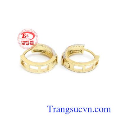 Hoa tai vàng 18k tinh tế thời trang