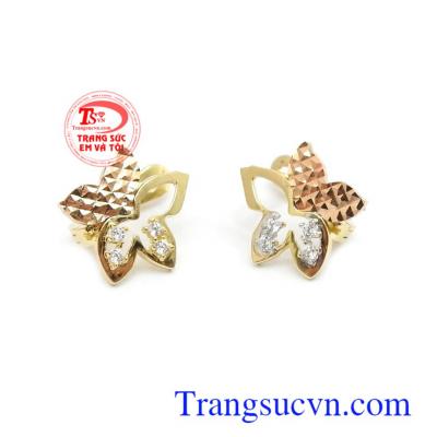 Hoa tai vàng tây 18k dịu dàng