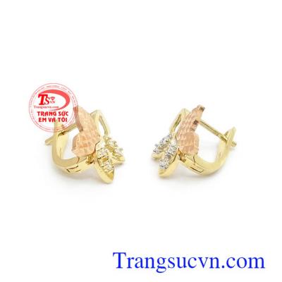 Hoa tai vàng sang trọng thời trang