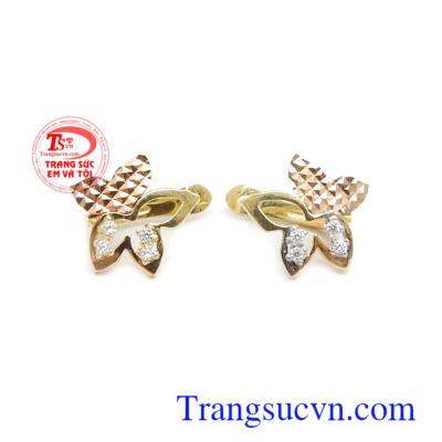 Hoa tai vàng tây 18k dịu dàng