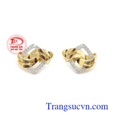 Hoa tai vàng tây quý phái kiểu dáng đẹp, chất lượng cao, đeo hợp thời trang mang lại nét cá tính, quý phái và phong cách phái đẹp