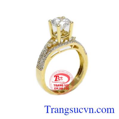 Nhẫn nữ thanh tú 18k