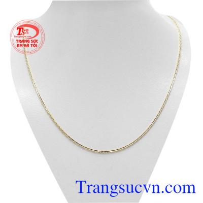 Dây chuyền nữ tinh tế vàng 18k cỡ nhỏ