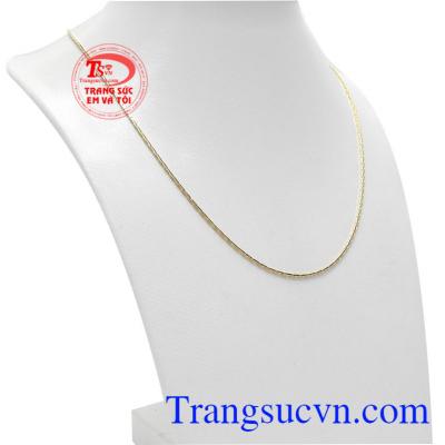 Dây chuyền nữ tinh tế vàng 18k cỡ nhỏ là một sản phẩm mới rất được khách hàng quan tâm.