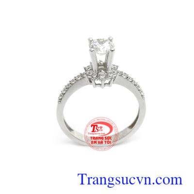 Nhẫn nữ vàng trắng thời trang đẳng cấp