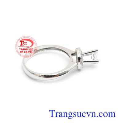 Nhẫn vàng trắng 18k tinh tế