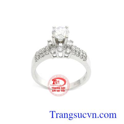 Nhẫn nữ đính đá phong cách thời trang