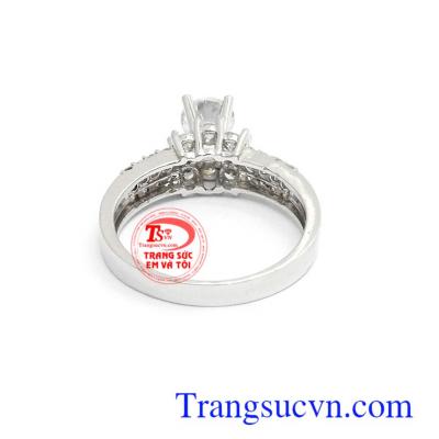 Nhẫn nữ vàng trắng thời trang