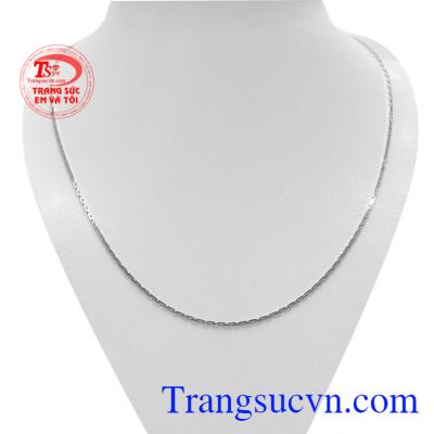 Dây chuyền nữ mạnh mẽ vàng trắng 