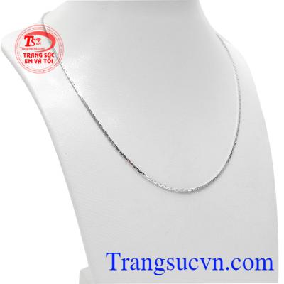 Dây chuyền nữ mạnh mẽ vàng trắng được nhập khẩu từ Italy.