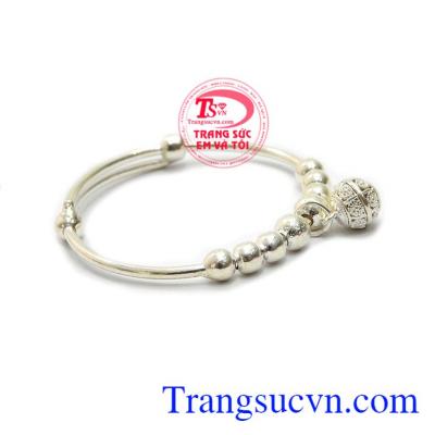 Vòng tay bạc đáng yêu 92.5 phù hợp đeo tay cho bé yêu