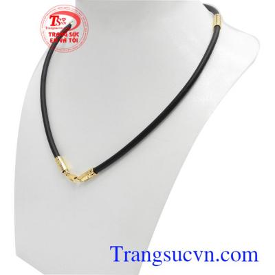 Dây cao su bọc vàng 10k nam tính