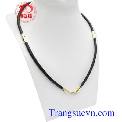 Dây cao su bọc vàng thời trang 10k bền đẹp, chất lượng, dây cao su bọc vàng tây, dây chuyền cao su sang trọng