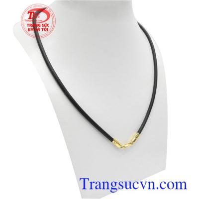 Dây cao su bọc vàng 10k bền đẹp 2 đốt vàng kết hợp bền đẹp, chất lượng, phù hợp phong cách phái mạnh