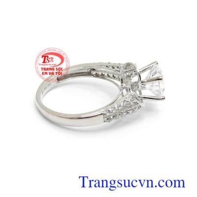 Nhẫn nữ vàng trắng Korea phong cách