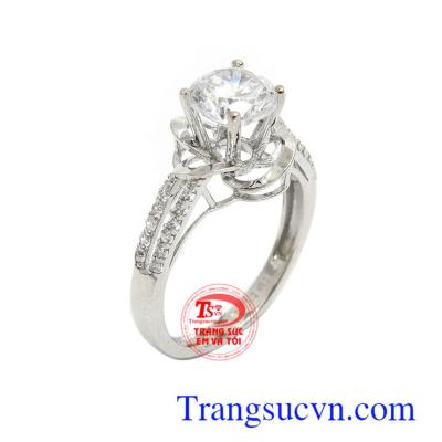 Nhẫn nữ vàng trắng Korea phong cách sang trọng, thời trang, quý phái và dịu dàng cho phái đẹp