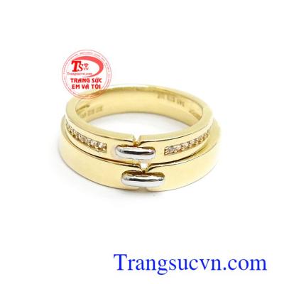 Nhẫn cưới Korea vàng 10k bền đẹp, sang trọng