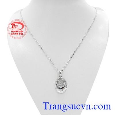 Bộ trang sức nữ channel vàng trắng 18k