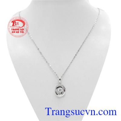 Bộ trang sức nữ hoa vàng trắng 18k