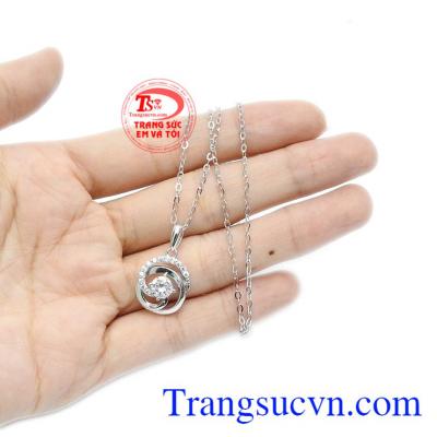 Bộ trang sức nữ hoa vàng trắng 18k
