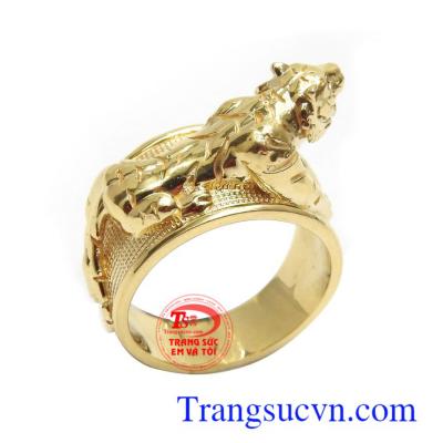 Nhẫn nam chạm khắc hổ độc đáo, phong cách