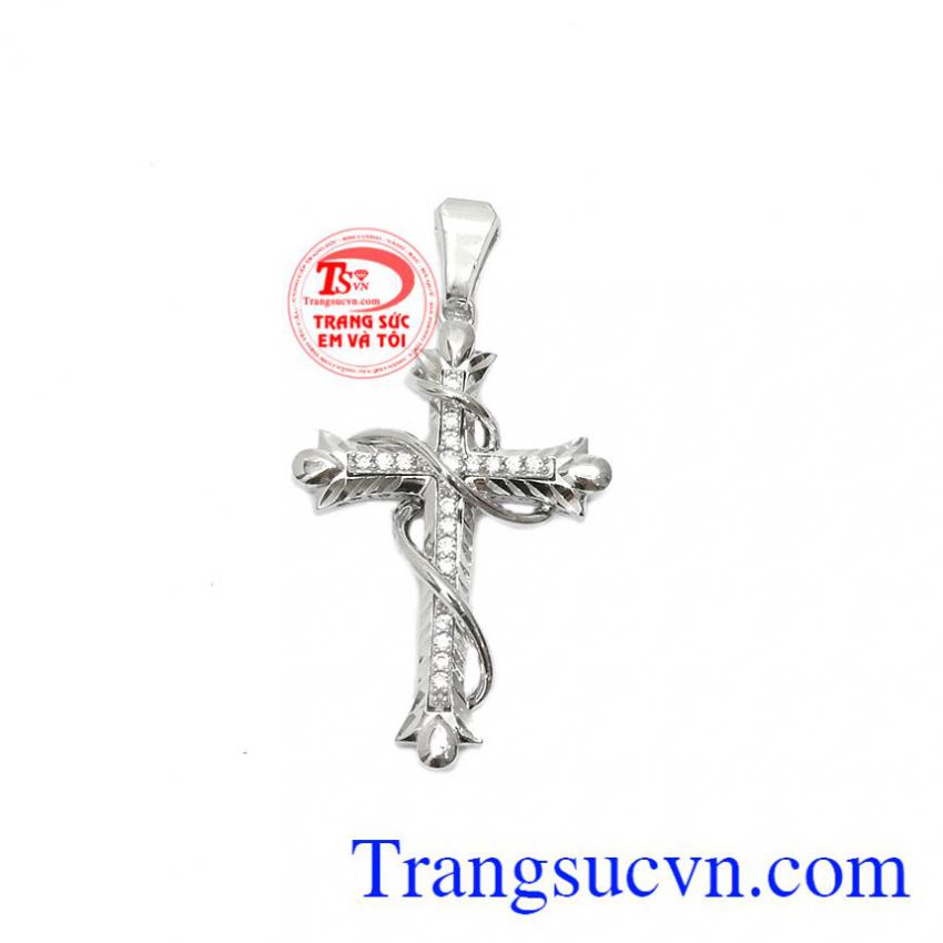 Mặt dây tình yêu Thiên Chúa vàng trắng