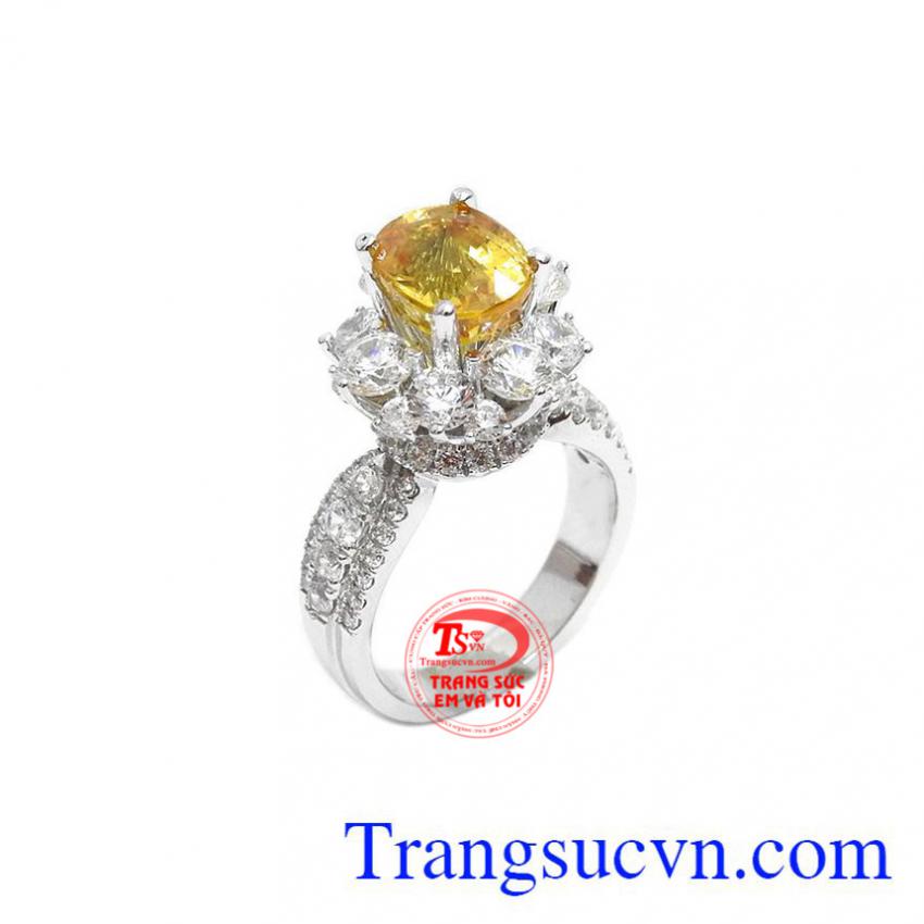 Nhẫn nữ sapphir vàng thịnh vượng