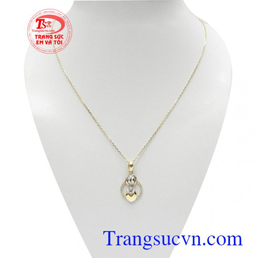 Bộ dây chuyền vàng nữ duyên dáng
