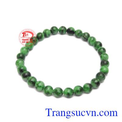 Chuỗi tay cẩm thạch 6 ly lục nhạt thích hợp với nhiều trang phục