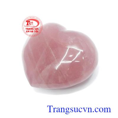 Trái tim thạch anh hồng hạnh phúc màu sắc đẹp, chất lượng cao, giao hàng toàn quốc.