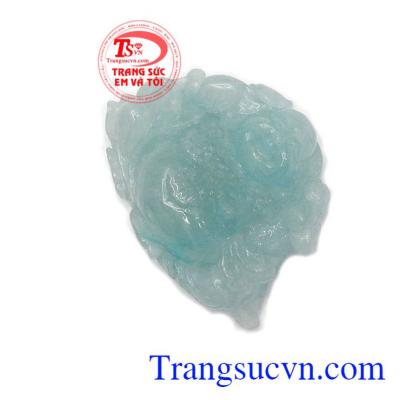 Phật di lặc an vui được điêu khắc tỉ mỉ, sắc nét đá aquamarine thiên nhiên