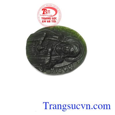 Mặt dây đức mẹ ngọc Nephrite