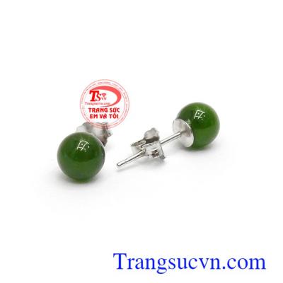 Hoa tai đính đá thiên nhiên sang trọng, quý phái, đeo hợp thời trang.