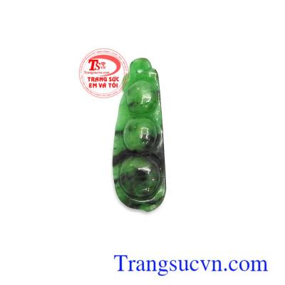 Mặt ngọc Jadeite đậu bình an