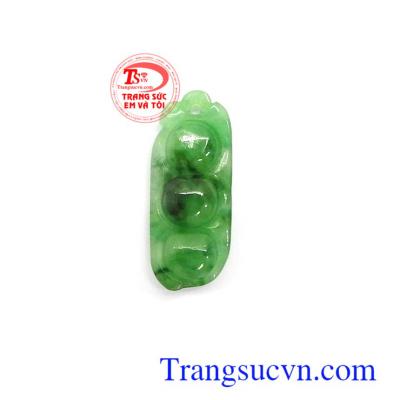 Mặt ngọc Jadeite đậu quyền quý bền đẹp, chất lượng, phù hợp làm mặt dây chuyền thời trang, sang trọng