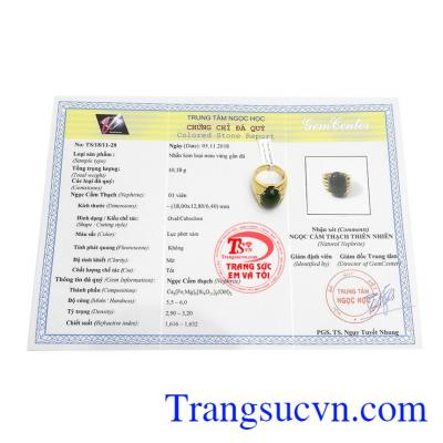 Nhẫn có giấy kiểm định đá quý