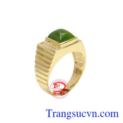 Nhẫn nam nephrite thời trang