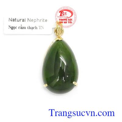 Mặt dây Nephrite giọt nước xinh xắn