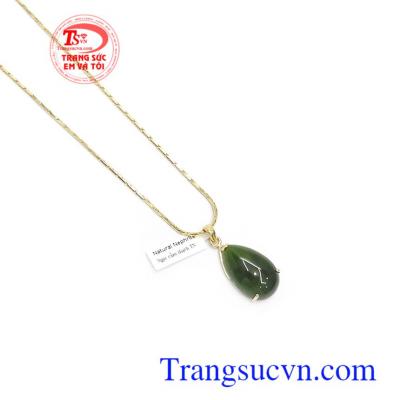 Bộ dây chuyền ngọc Nephrite xinh xắn thương hiệu Em và Tôi uy tín, chất lượng, bảo hành 12 tháng