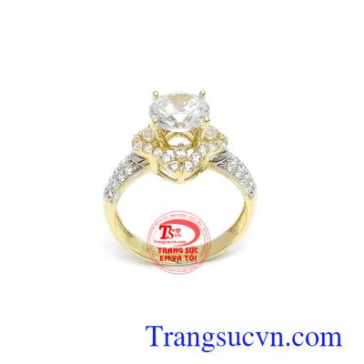 Nhẫn nữ Hàn Quốc 10k phong cách đính đá bền đẹp, chất lượng, nhẫn nữ 10k đính đá