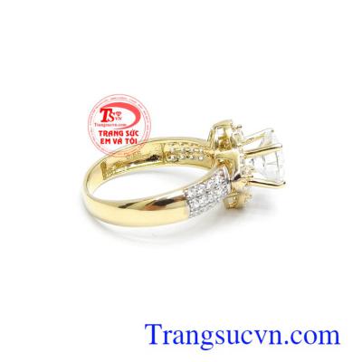 Nhẫn nữ 10k đính đá sang trọng