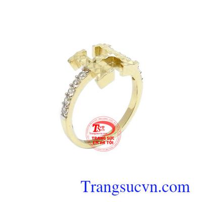 Nhẫn nữ Korea chữ H đáng yêu bền đẹp, chất lượng, mang lại sự dịu dàng, tinh tế và quý phái