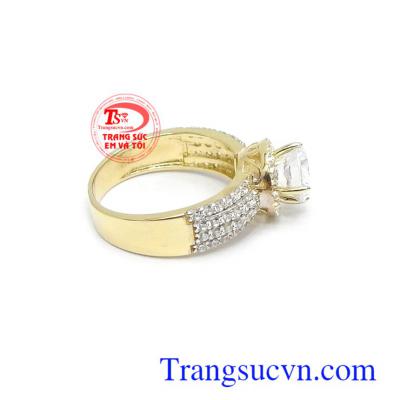 Nhẫn vàng Hàn Quốc 10k sang trọng phù hợp nhiều phong cách thời trang khác nhau