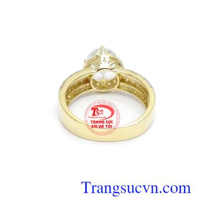 Nhẫn nữ đính đá nhập khẩu Hàn Quốc