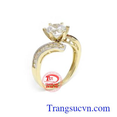 Nhẫn nữ Korea 10k duyên dáng đính đá sang trọng, chất lượng và thời trang